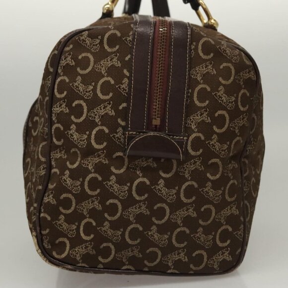 CELINE C Sulky Boston Bag Canvas Brown Gold Auth ep8383 - Picture 5 of 16